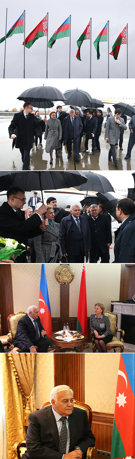 Председатель Милли Меджлиса Азербайджана Октай Асадов и заместитель председателя Совета Республики Национального собрания Беларуси Марианна Щеткина
