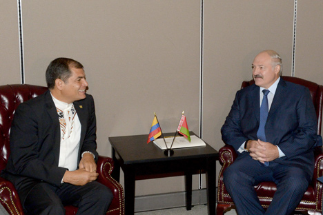  Президенты Беларуси и Эквадора Александр Лукашенко и Рафаэль Корреа Дельгадо