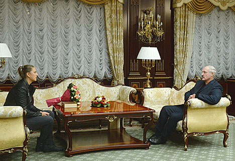 Belarus President meets with Victoria Azarenka