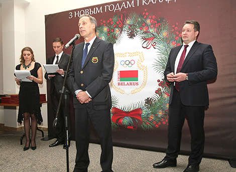 Vice President of the National Olympic Committee Nikolai Ananyev and Minsk Mayor Andrei Shorets