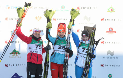 Winners of women’s 10km Individual event