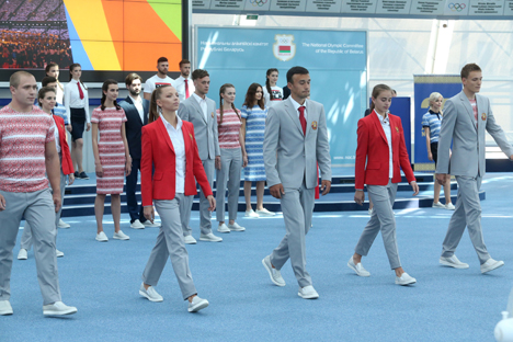 Team Belarus unveils Olympic uniforms