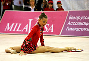 Leader of the Belarusian national team Melitina Staniouta 