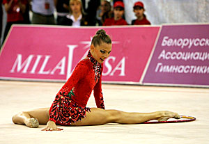 Leader of the Belarusian national team Melitina Staniouta 