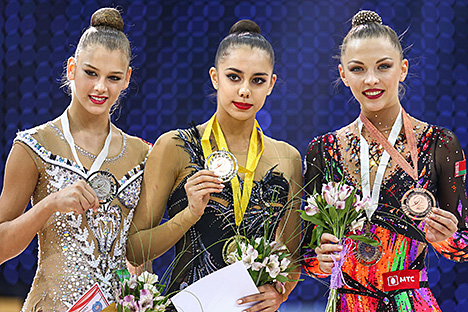Melitina Staniouta of Belarus collected bronze in the All-Around Individual
