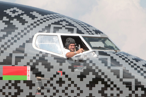 Belavia’s first aircraft in World of Tanks livery lands in Minsk National Airport
