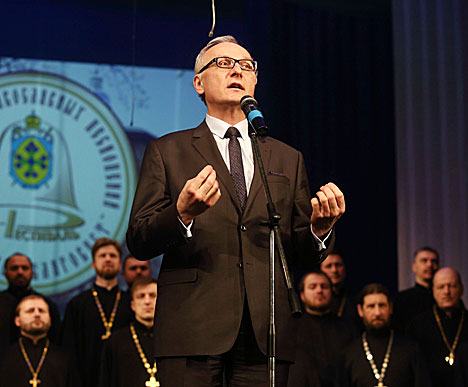 Belarus Culture Minister Boris Svetlov at the closing ceremony of the 5th International Orthodox Church Music Festival Kolozha Chime