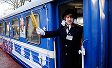 Children's Railway Christmas Express Train in Minsk