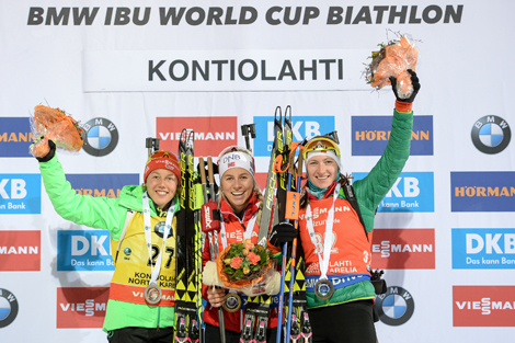 Domracheva 3rd in Women’s Sprint in Finland