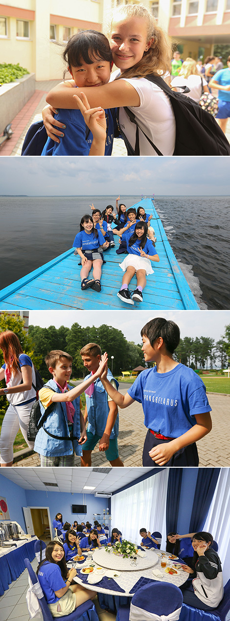 Japanese school students on recuperation holidays in Belarus