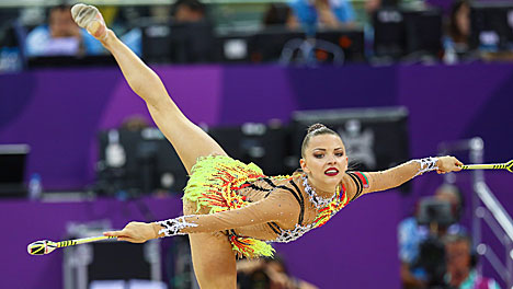 Melitina Staniouta in the Individual Clubs event