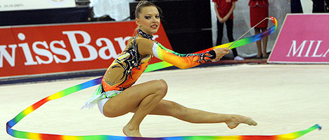 Leader of the Belarusian rhythmic gymnastics team Melitina Staniouta