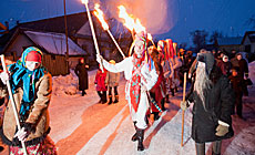 Folk ritual Kolyady (Christmas) Tsars