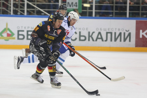 Finland’s Jani Rita scores first goal of Christmas ice hockey tournament in Minsk