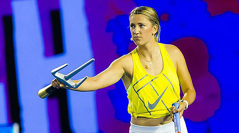 Azarenka partakes in Kids Tennis Day