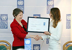 UNDP Administrator Helen Clark Darya Domracheva UNDP Goodwill Ambassador