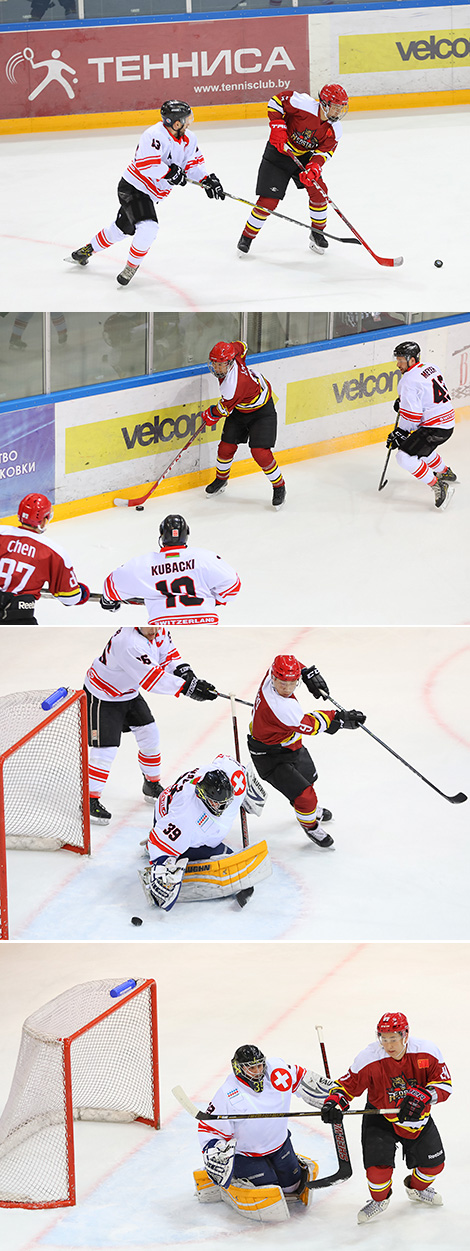 Switzerland beat China in the opener of Christmas amateur ice hockey tournament in Minsk