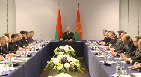 Alexander Lukashenko during the meeting to discuss the regulation and development of some types of business activities