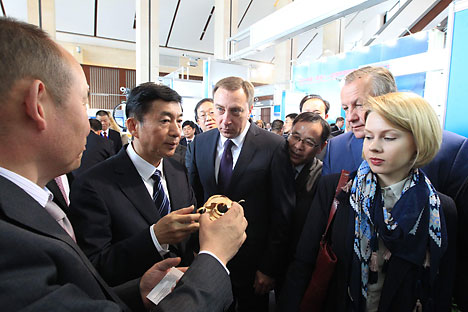 Nikolai Snopkov during the opening of the Belarusian-Chinese forum on trade and economic cooperation with Qinghai Province 