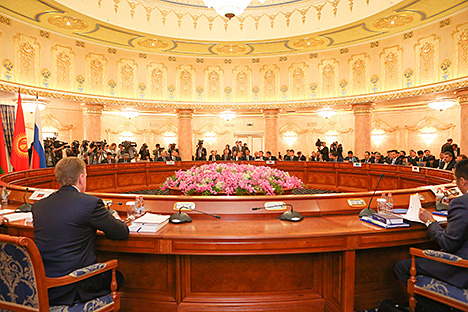 Prime Minister of Belarus Andrei Kobyakov during the expanded-participation session