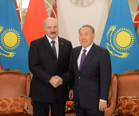 Alexander Lukashenko met with Nursultan Nazarbayev in Astana 