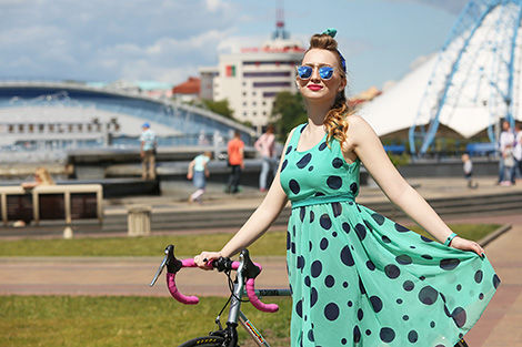 Участница конкурса "Веломисс-2017" Полина Нестеренок