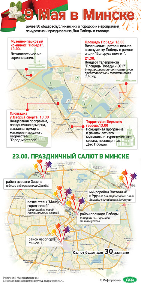 День Победы в Минске: программа праздничных мероприятий