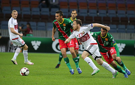 Сборная Беларуси по футболу одержала первую победу в квалификации чемпионата мира - 2018