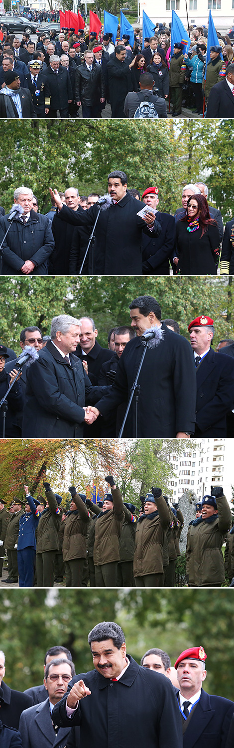 Памятник Симону Боливару открыли в минском сквере