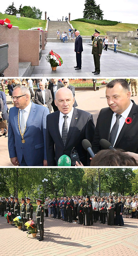 Commemorative events in Chernigov. Photo courtesy of Belarus' embassy in Ukraine