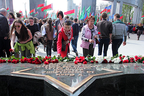 Памятный знак освободителям Беларуси от немецко-фашистских захватчиков открыли в Минске