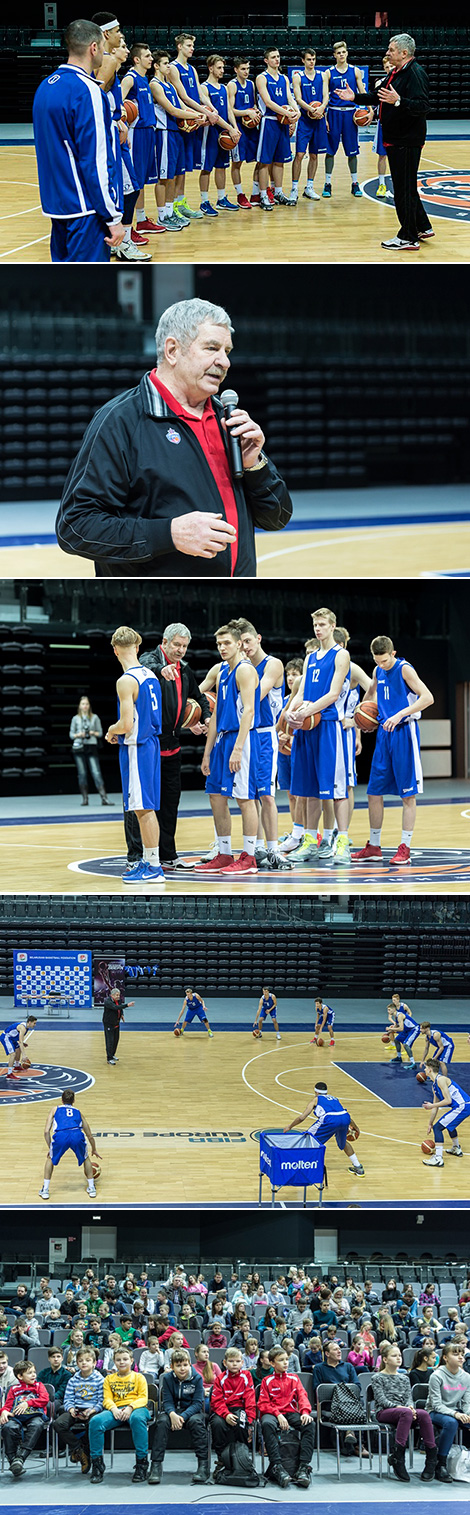 Олимпийский чемпион Иван Едешко провел мастер-класс для молодых белорусских баскетболистов