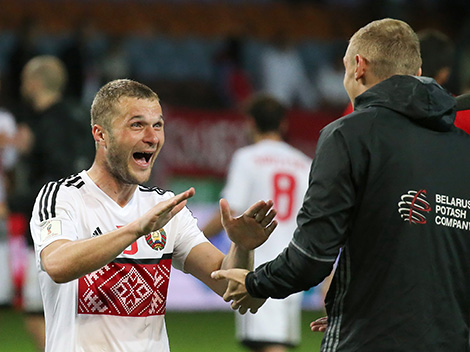 Сборная Беларуси по футболу одержала первую победу в квалификации чемпионата мира - 2018