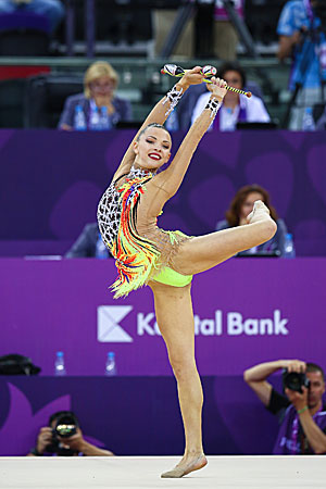 Мелитина Станюта завоевала бронзу Еропейских игр в упражнении с булавами