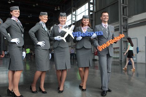 Первый самолет "Белавиа" в фирменных цветах World of Tanks приземлился в Национальном аэропорту "Минск"