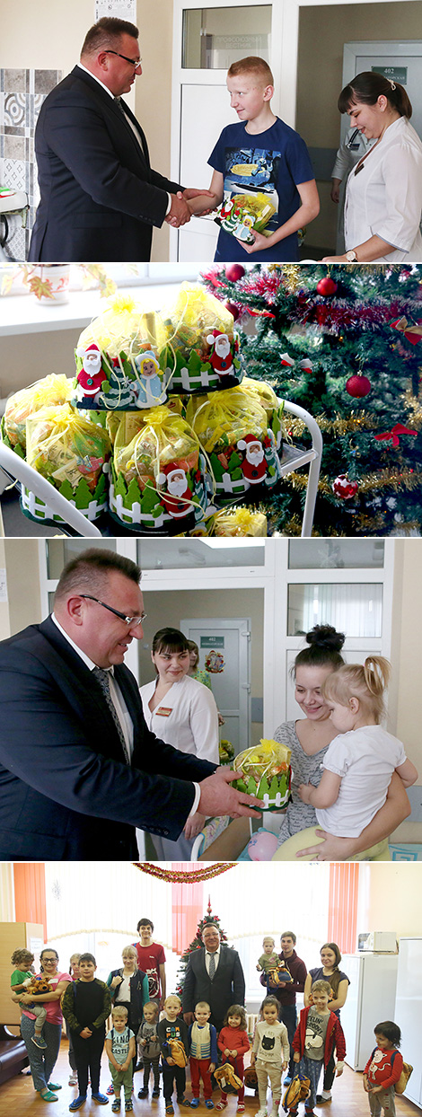 Пациенты 3-й детской больницы Минска получили новогодние подарки от Президента