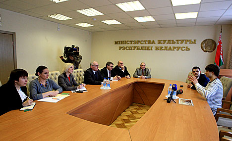 Александр Рыбак на встрече с министром культуры Беларуси Борисом Светловым