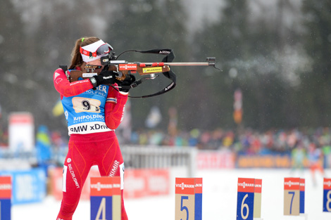 Дарья Домрачева выступит в индивидуальной гонке на шестом этапе Кубка мира в Антхольце