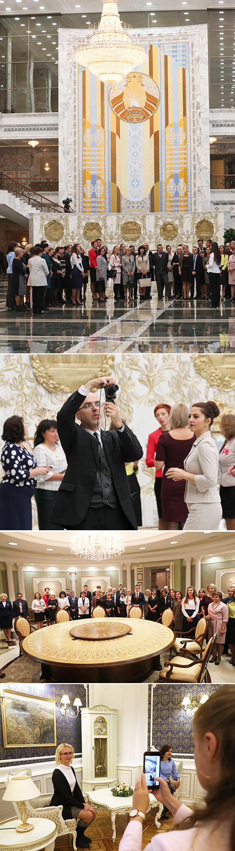 Финалисты конкурса "Учитель года Беларуси" побывали с экскурсией во Дворце Независимости