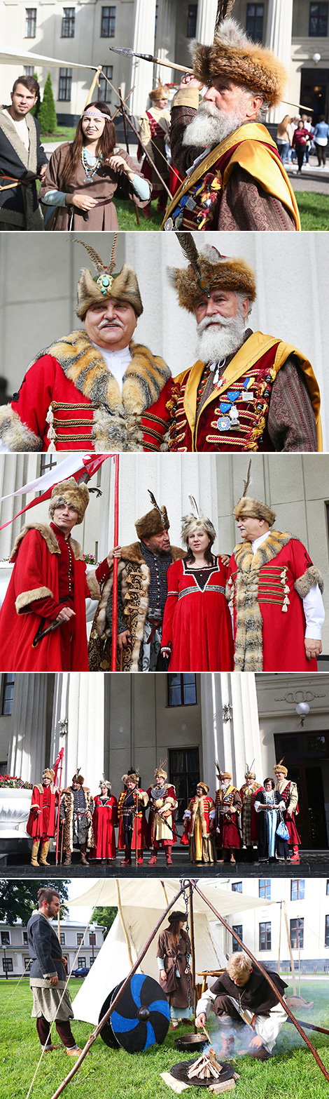 Гусария и шляхта времен Стефана Батория разбили лагерь в Новом замке в Гродно