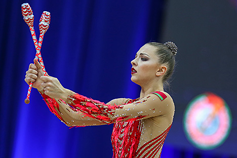 Мелитина Станюта заняла третье место в индивидуальном многоборье на этапе Кубка мира в Минске