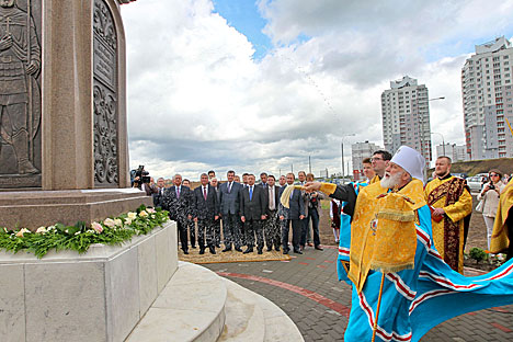Памятник преподобному Сергию Радонежскому открыт в Минске