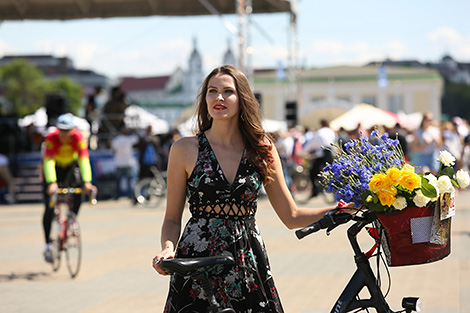 Участница конкурса "Веломисс-2017" Анна Тихомирова