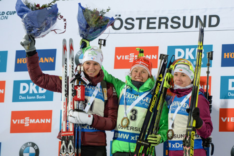 Белоруска Дарья Юркевич заняла третье место на этапе Кубка мира по биатлону в Швеции