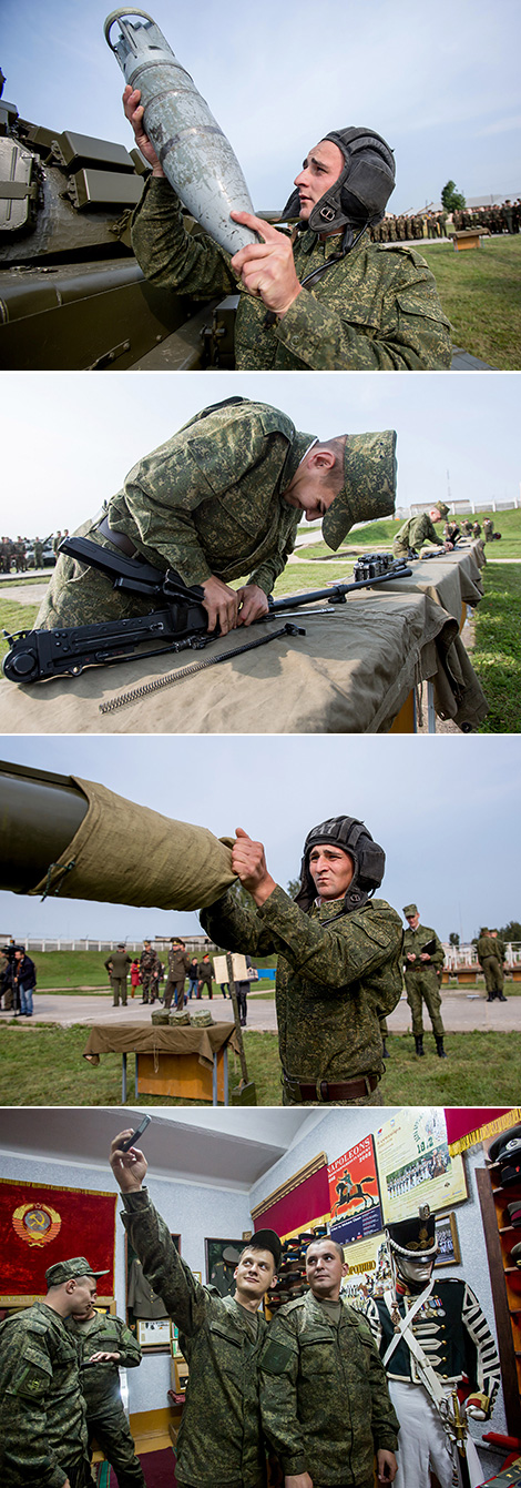 Белорусские и российские танкисты отметили профессиональный праздник в Слониме