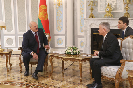 Маршал сената Польши Станислав Карчевский на встрече с Президентом Беларуси Александром Лукашенко