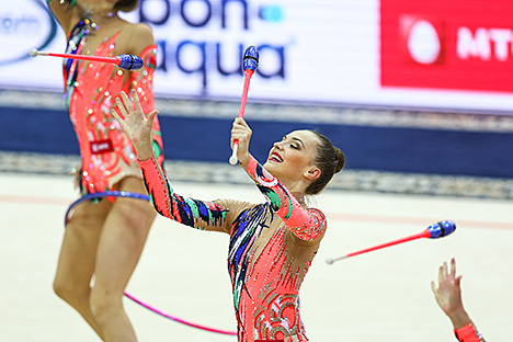 Сборная Беларуси завоевала золотую награду в многоборье на этапе Кубка мира по художественной гимнастике