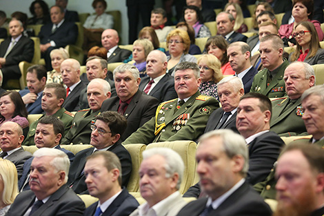 Торжественное собрание, посвященное 90-летию ДОСААФ Беларуси, в Минске