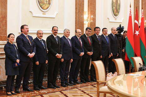 Александр Лукашенко на переговорах в расширенном составе с Президентом Турции Реджепом Тайипом Эрдоганом