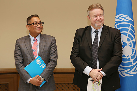 Торжественная церемония памятного гашения почтовой марки в Минске